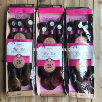 Brazilian Body Wave 22" 24" 26" Synthetic Hair Weaving with 1pc Natural Closure All in One Pack