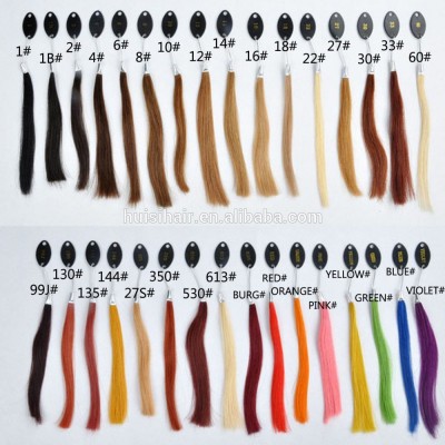 100% Human Hair Extension Color Ring For Your Choosing Many Stock Human Hair Color Chart