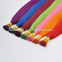 Direct factory price Pre-bonded stick virgin human rainbow color I tips straight hair