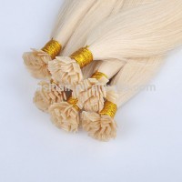 Hot sale manufactory cold fusion extension products full cuticles 20" #60 Russian flat tip hair